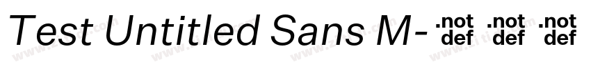 Test Untitled Sans M字体转换